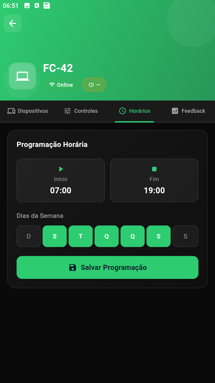 Programação Horária